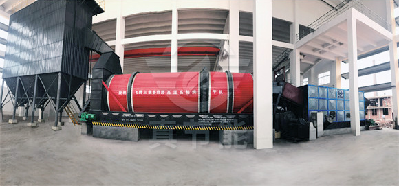 豆渣烘干設備現(xiàn)場安裝